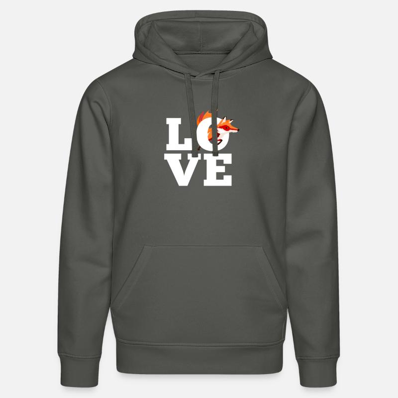 Fuchs Love Fox - Stanley/Stella Unisex Bio-Hoodie DRUMMER  - Anthrazit