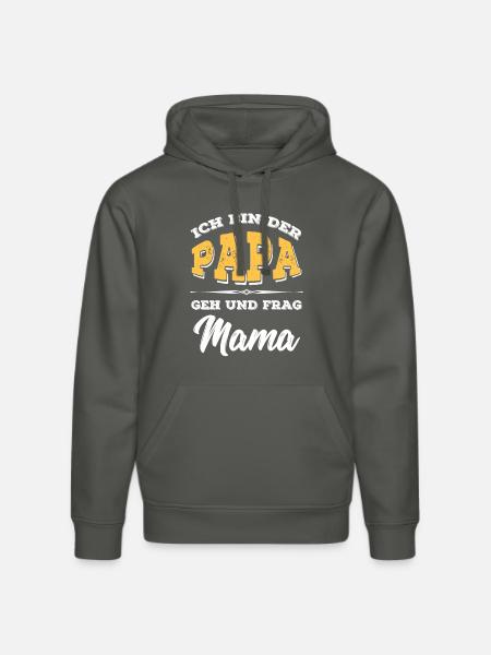 Ich bin der Papa - Stanley/Stella Unisex Bio-Hoodie DRUMMER - Anthrazit