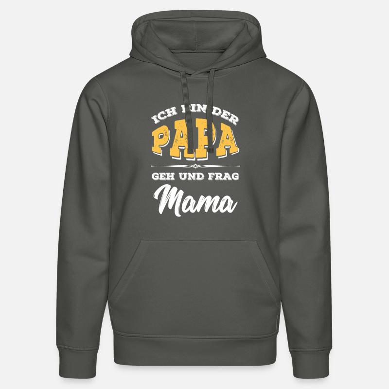 Ich bin der Papa - Stanley/Stella Unisex Bio-Hoodie DRUMMER  - Anthrazit