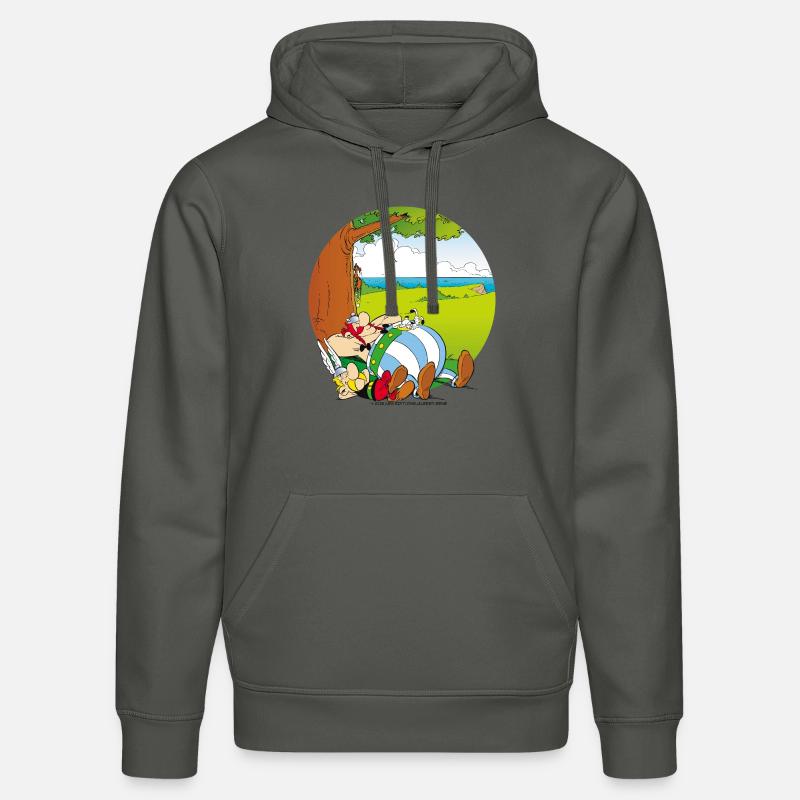 Astérix & Obélix Font Une Sieste - Sweat à capuche bio DRUMMER Stanley/Stella Unisexe - charbon