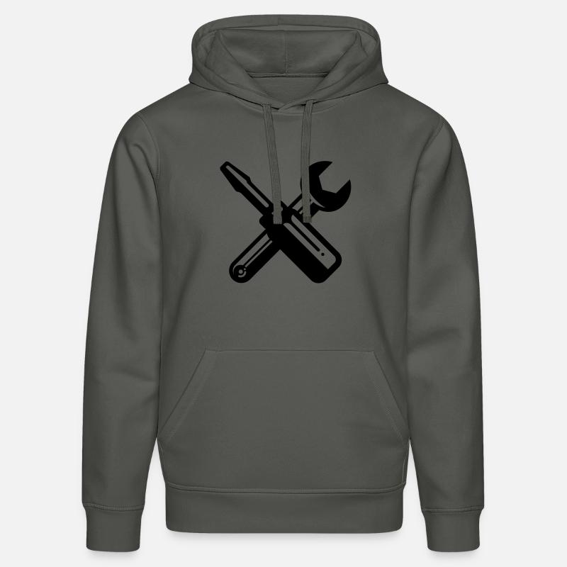 screwdriver wrench carpenter profession - Sweat à capuche bio DRUMMER Stanley/Stella Unisexe - charbon