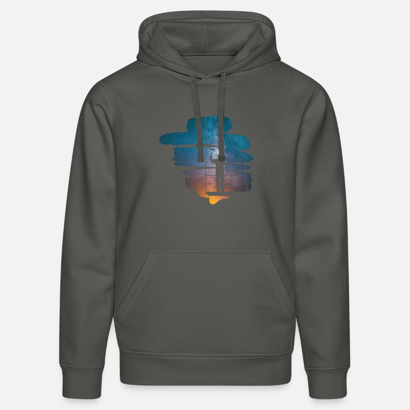 Galaxies painter gift - Stanley/Stella DRUMMER Unisex Organic Hoodie - anthracite