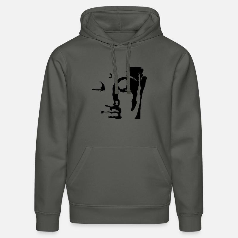 buddha face - Sweat à capuche bio DRUMMER Stanley/Stella Unisexe - charbon