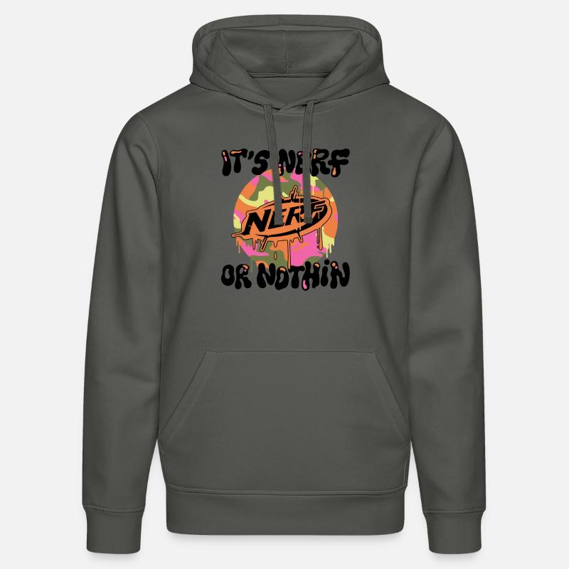 Nerf È nerf o niente Slogan - Felpa con cappuccio ecologica unisex DRUMMER di Stanley/Stella - antracite