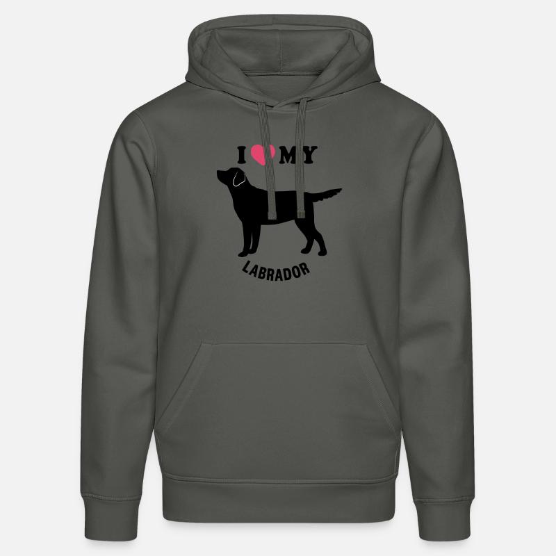 J’adore mon Labrador - Sweat à capuche bio DRUMMER Stanley/Stella Unisexe - charbon