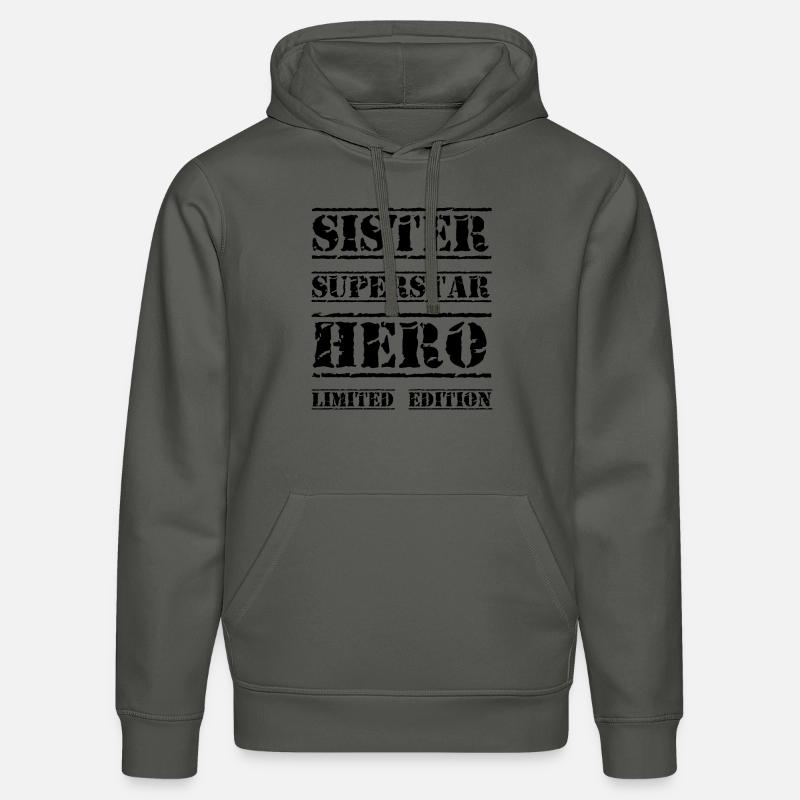 Meilleure sœur étoile dire - Sweat à capuche bio DRUMMER Stanley/Stella Unisexe - charbon