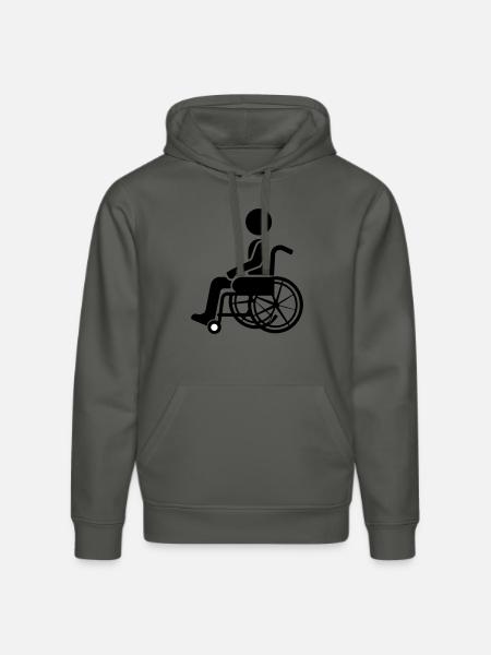 Man in wheelchair accessibility - Stanley/Stella DRUMMER Unisex Organic Hoodie - anthracite