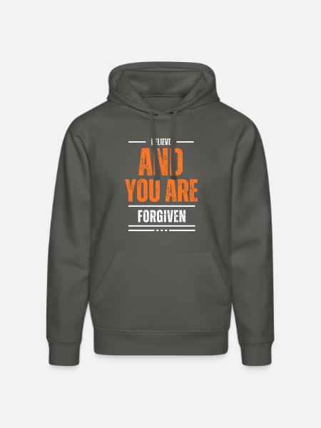 "Believe" - Stanley/Stella Unisex Bio-Hoodie DRUMMER  - Anthrazit
