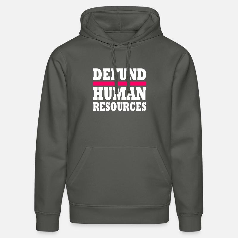 defund human resources - Sweat à capuche bio DRUMMER Stanley/Stella Unisexe - charbon
