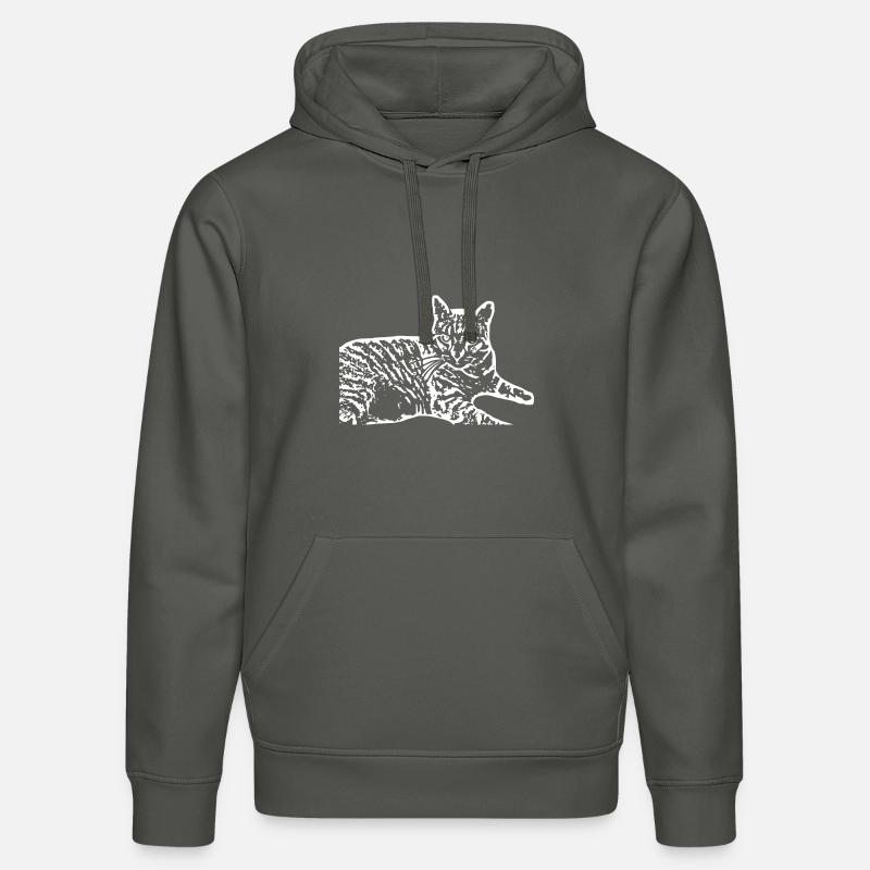 Chat Blanc Blanc Chats - Sweat à capuche bio DRUMMER Stanley/Stella Unisexe - charbon