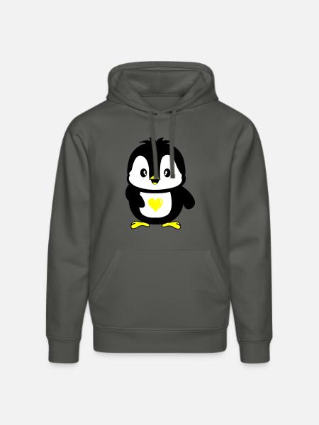 Pingouin mignon - Sweat à capuche bio DRUMMER Stanley/Stella Unisexe - charbon