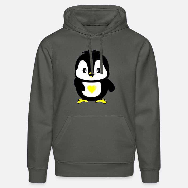 Pingouin mignon - Sweat à capuche bio DRUMMER Stanley/Stella Unisexe - charbon