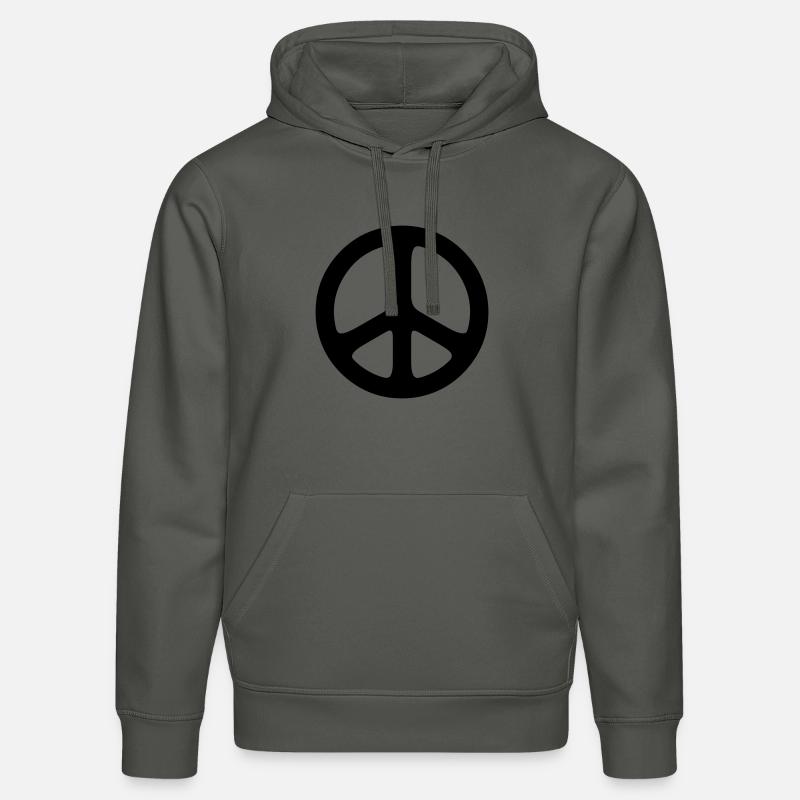 peace sign hippie - Sweat à capuche bio DRUMMER Stanley/Stella Unisexe - charbon