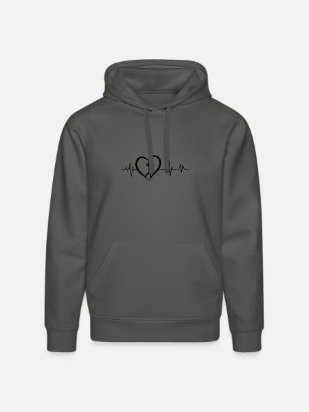 Herzschlag Golf - Stanley/Stella Unisex Bio-Hoodie DRUMMER - Anthrazit