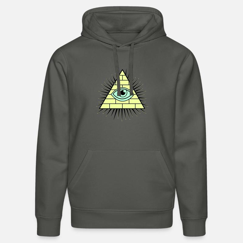 Pyramide des Illuminati - Sweat à capuche bio DRUMMER Stanley/Stella Unisexe - charbon