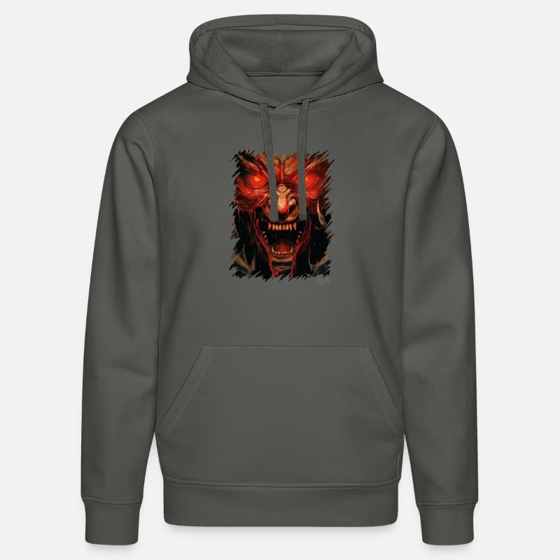 Evil Devil’s Eyes : Monstre Satan - Sweat à capuche bio DRUMMER Stanley/Stella Unisexe - charbon
