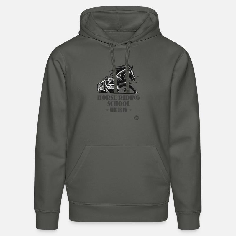 Reitschule "Reite oder Stirb", ein Pferde-Motiv - Stanley/Stella Unisex Bio-Hoodie DRUMMER  - Anthrazit