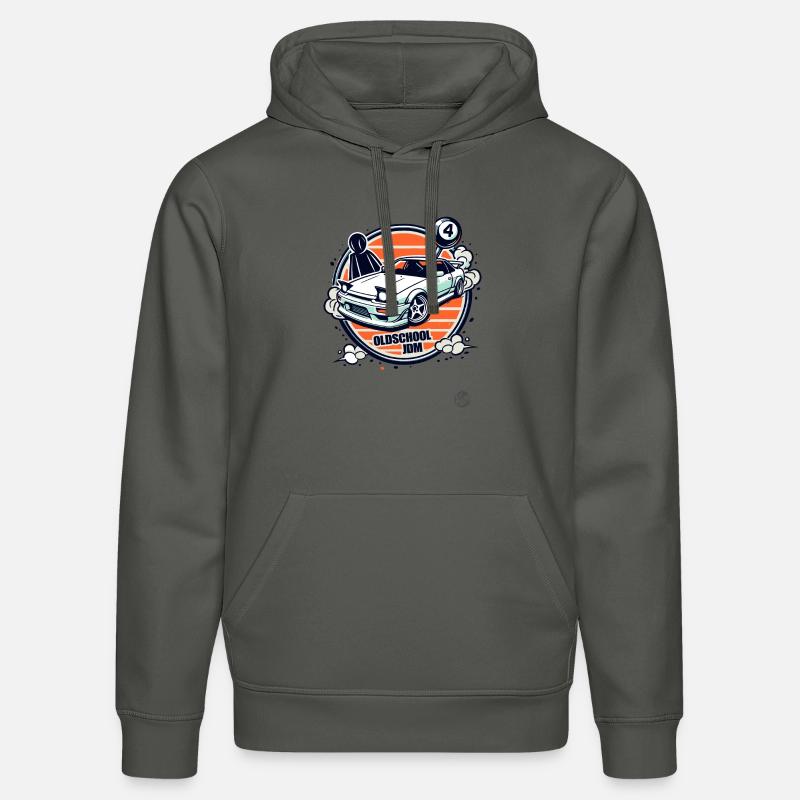 Oldschool JDM Drift Car Racer - Sweat à capuche bio DRUMMER Stanley/Stella Unisexe - charbon
