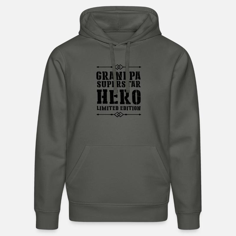 Bester Opa Held Spruch - Stanley/Stella Unisex Bio-Hoodie DRUMMER - Anthrazit