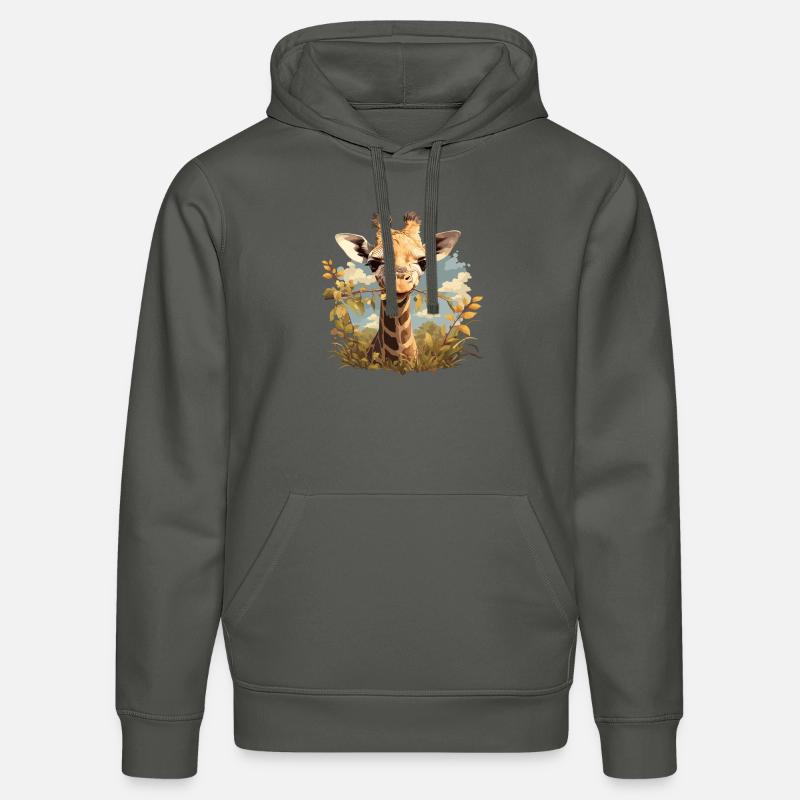 Girafes Girafe - Sweat à capuche bio DRUMMER Stanley/Stella Unisexe - charbon