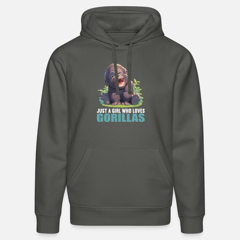 Gorilles Gorilles - Sweat à capuche bio DRUMMER Stanley/Stella Unisexe - charbon