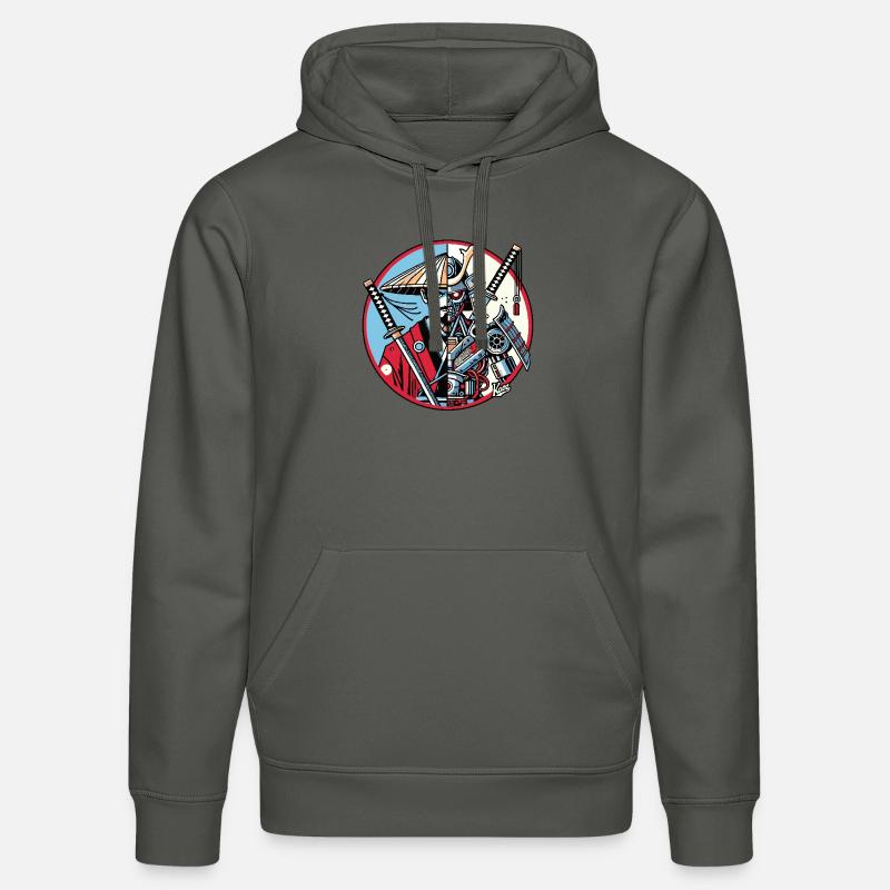 Samurai-Ronin oder Mecha-Shogun - Stanley/Stella Unisex Bio-Hoodie DRUMMER  - Anthrazit