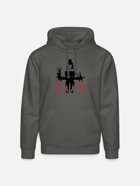 Learning Woman Computer Job - Stanley/Stella DRUMMER Unisex Organic Hoodie - anthracite