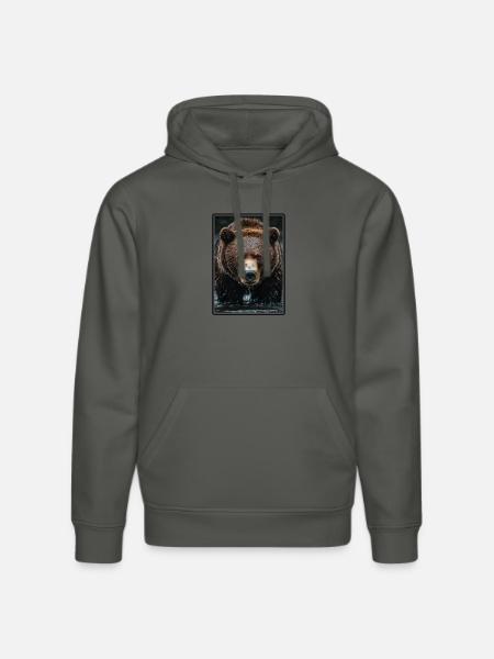 Kodiak Bear Kodiak Bear - Stanley/Stella DRUMMER Unisex Organic Hoodie - anthracite