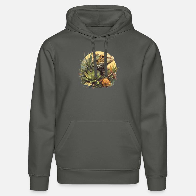 Eidechsen Eidechse - Stanley/Stella Unisex Bio-Hoodie DRUMMER  - Anthrazit