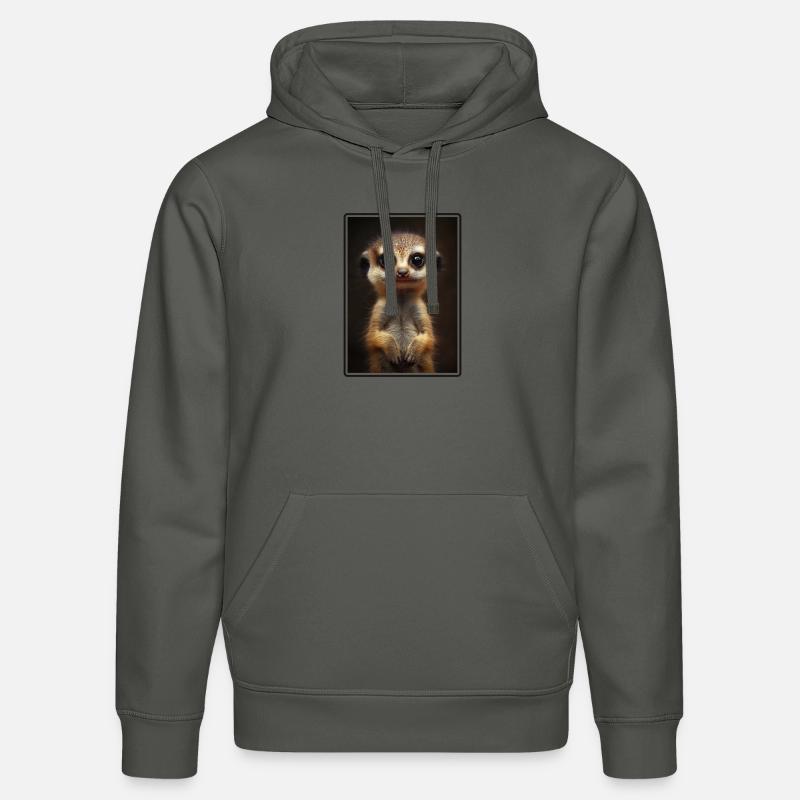 Meerkat Erdmännchen - Sweat à capuche bio DRUMMER Stanley/Stella Unisexe - charbon