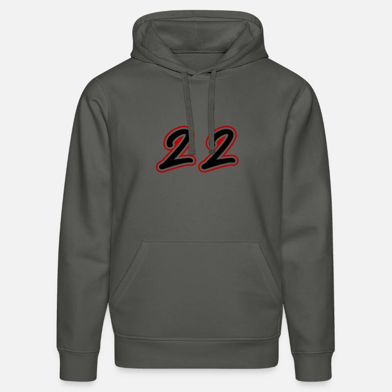22 Symbole numérique - Sweat à capuche bio DRUMMER Stanley/Stella Unisexe - charbon