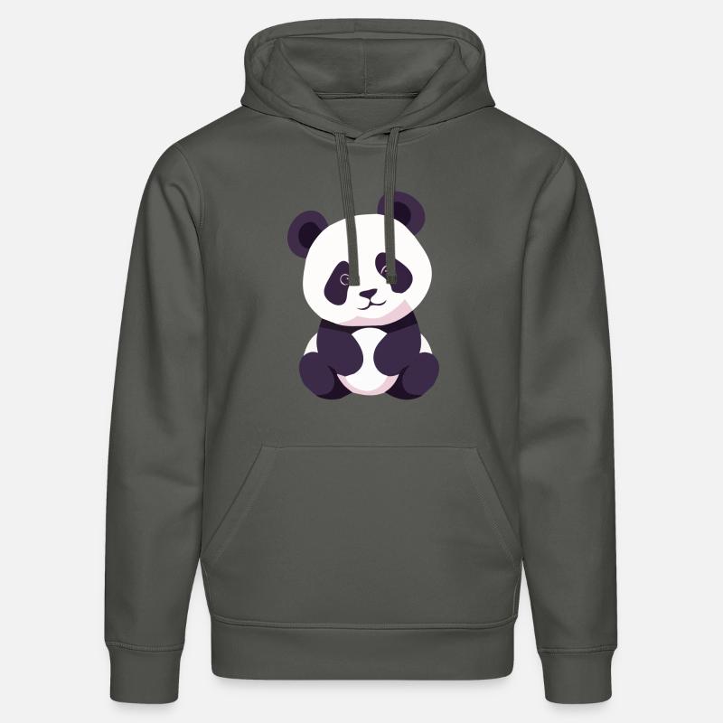 Garde de bébé panda - Sweat à capuche bio DRUMMER Stanley/Stella Unisexe - charbon