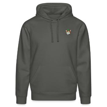 Pettersson & Findus Stickdesign - Stanley/Stella Unisex Bio-Hoodie DRUMMER  - Anthrazit - Vorne - Marisol (170cm) & Nik (191cm)