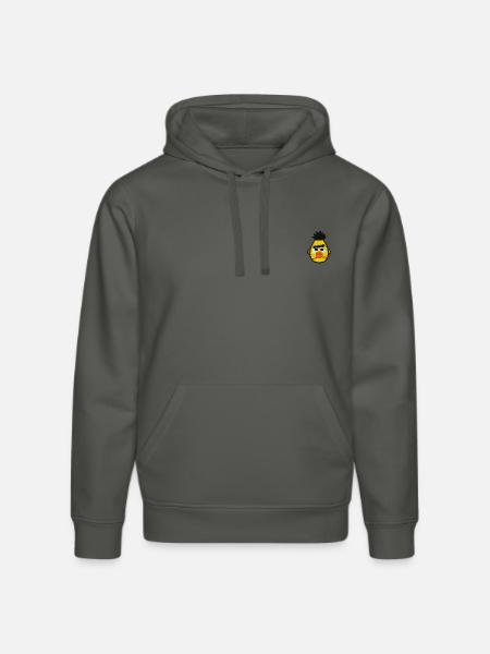 Sesame Street Bert som broderimotiv - Stanley/Stella DRUMMER økologisk unisex-hoodie - charcoal