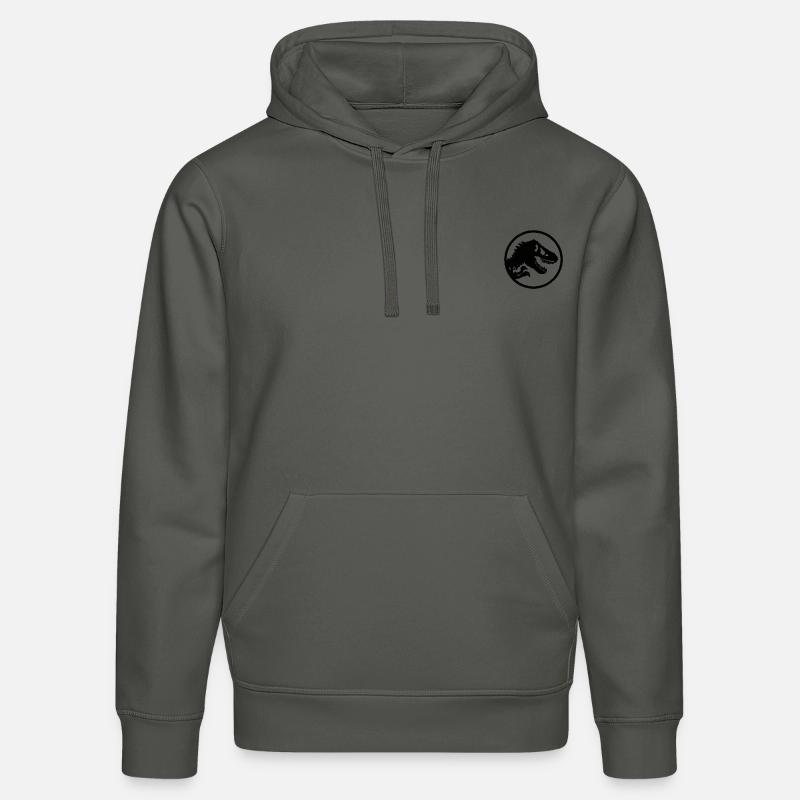Jurassic Park T-Rex Design Brodé - Sweat à capuche bio DRUMMER Stanley/Stella Unisexe - charbon