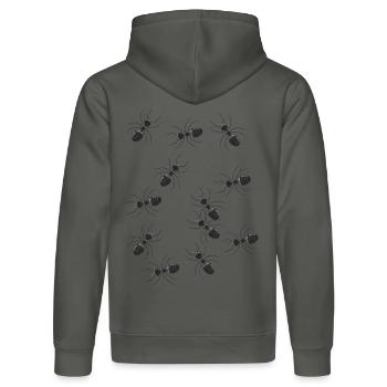Ameisen Ameise Tiere Insekten Insekt Waldtiere - Stanley/Stella Unisex Bio-Hoodie DRUMMER  - Anthrazit - Hinten - Marisol (170cm)