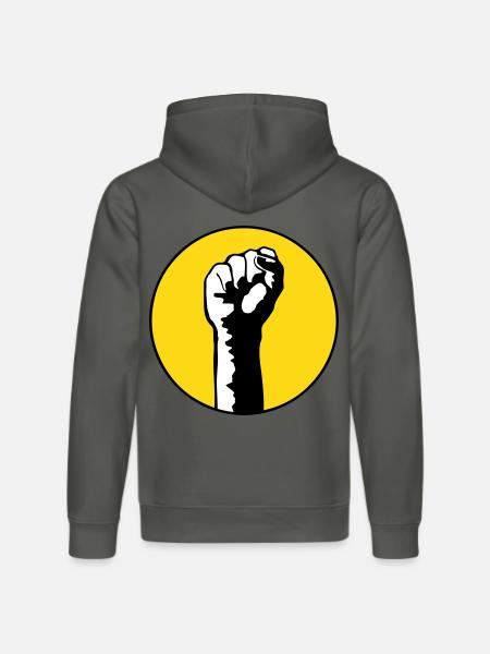 fist - Stanley/Stella DRUMMER Unisex Organic Hoodie - anthracite