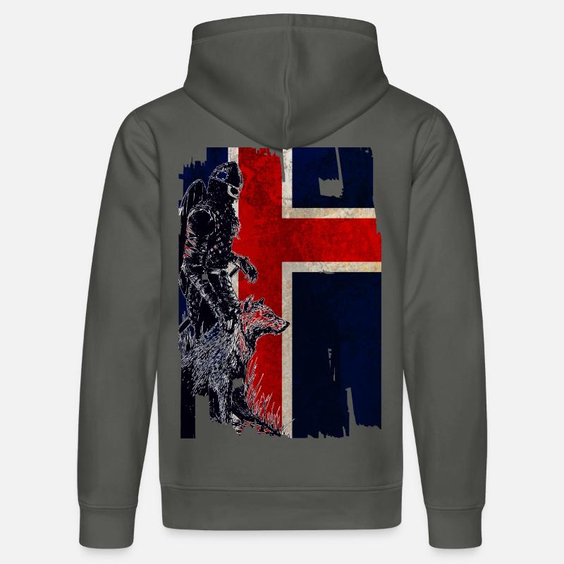 île des loups viking - Sweat à capuche bio DRUMMER Stanley/Stella Unisexe - charbon