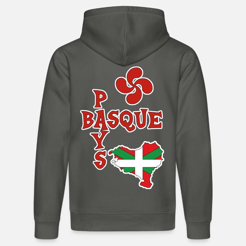 Pays Basque 06 - Sweat à capuche bio DRUMMER Stanley/Stella Unisexe - charbon