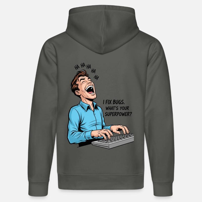 Bug-Fixer: Meine Superkraft als Programmierer! - Stanley/Stella Unisex Bio-Hoodie DRUMMER  - Anthrazit
