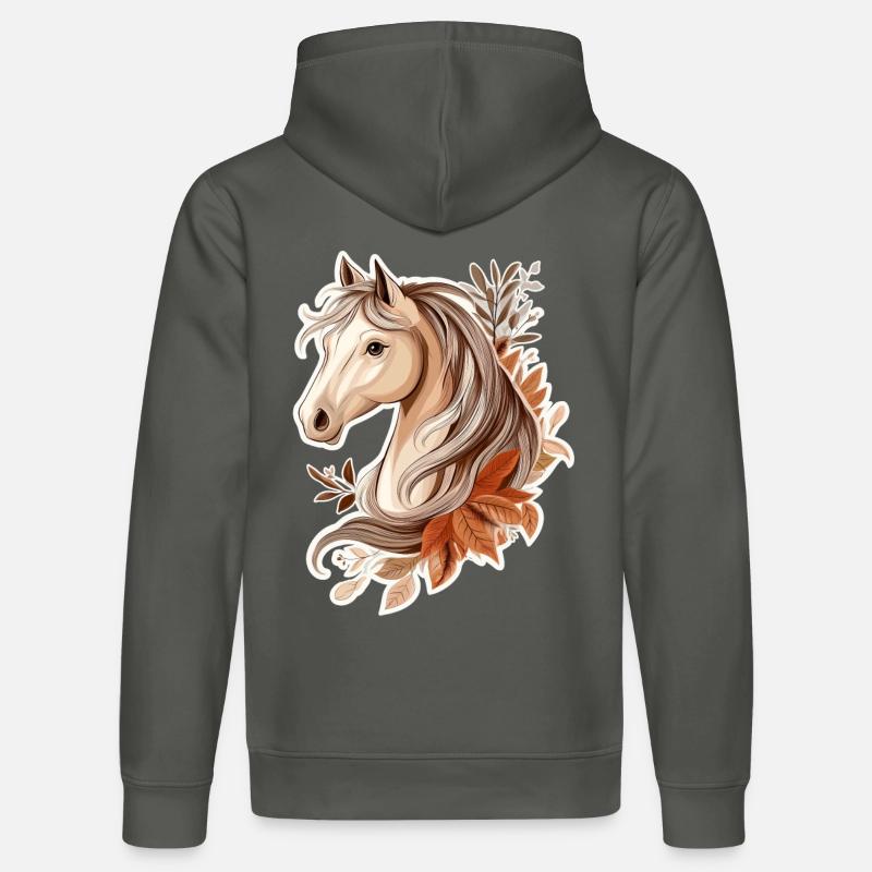 Pferd Herbst - Stanley/Stella Unisex Bio-Hoodie DRUMMER  - Anthrazit