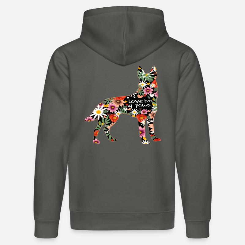 Conception du berger allemand - Sweat à capuche bio DRUMMER Stanley/Stella Unisexe - charbon