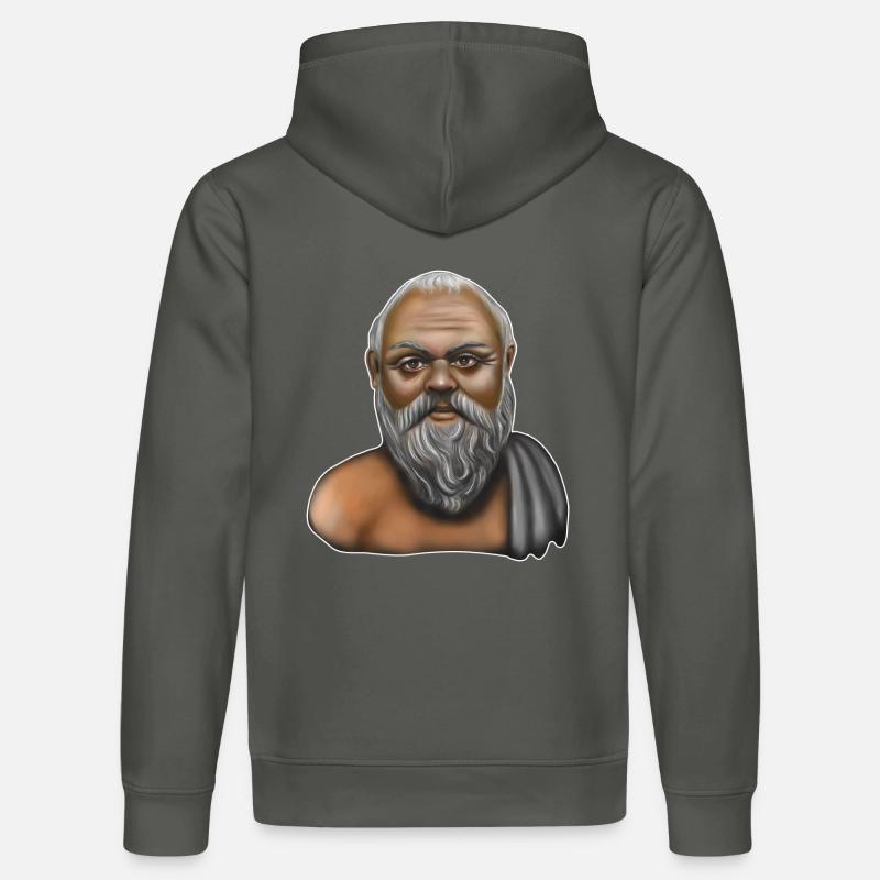 Socrate philosophe grec - Sweat à capuche bio DRUMMER Stanley/Stella Unisexe - charbon
