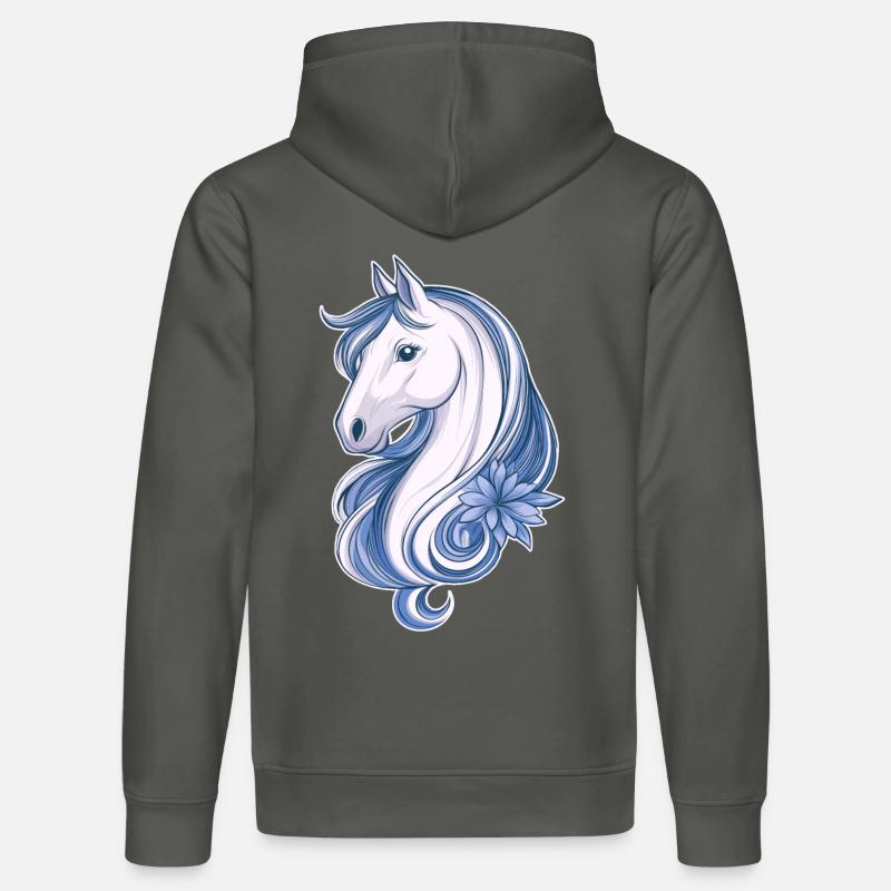 Cheval mignon - Sweat à capuche bio DRUMMER Stanley/Stella Unisexe - charbon