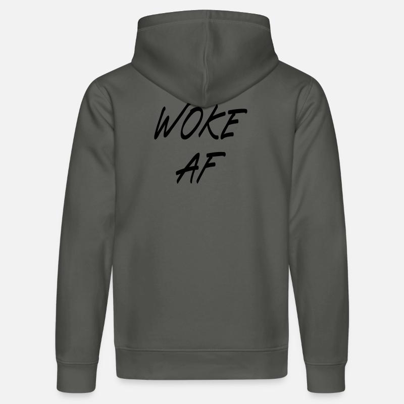 Woke AF - Stanley/Stella Unisex Bio-Hoodie DRUMMER - Anthrazit