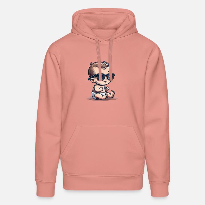 Lunettes de soleil pour bébé - Sweat à capuche bio DRUMMER Stanley/Stella Unisexe - rose poudré