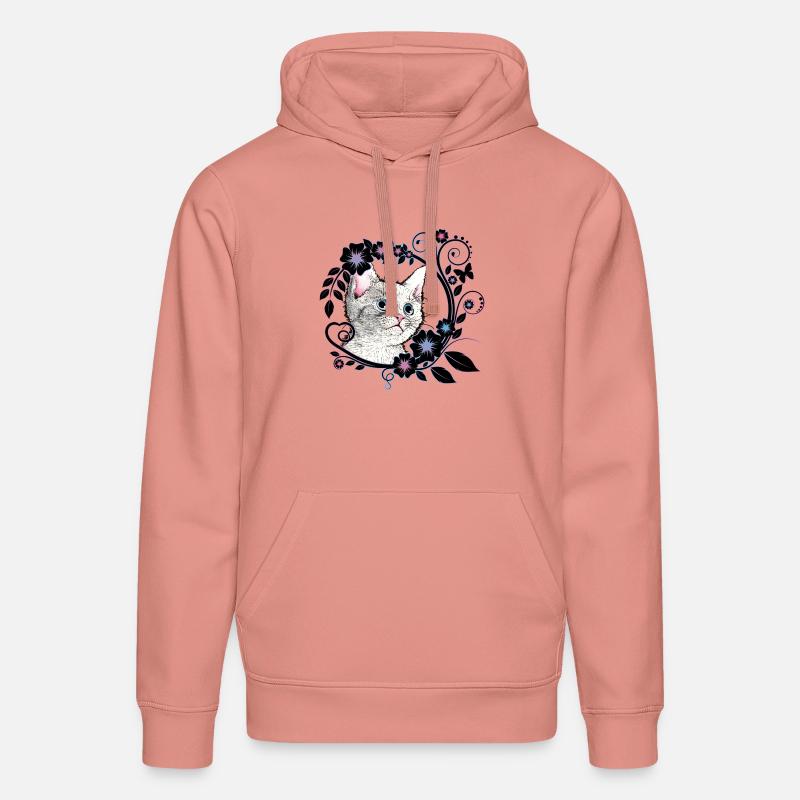 chat - Sweat à capuche bio DRUMMER Stanley/Stella Unisexe - rose poudré