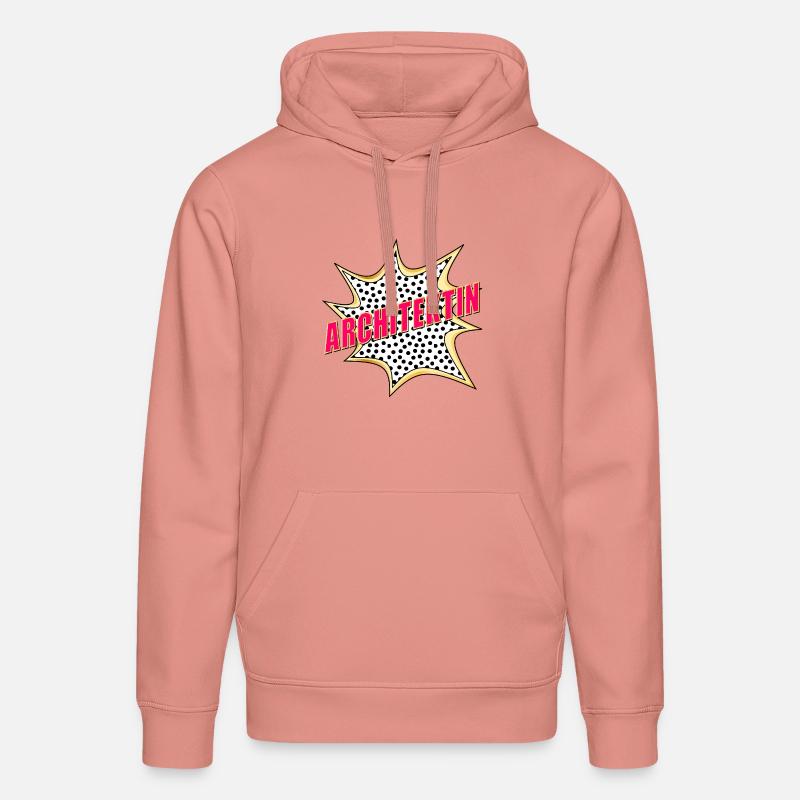 ARCHITECTE DE GESTION DE CONSTRUCTION POP-ART - Sweat à capuche bio DRUMMER Stanley/Stella Unisexe - rose poudré