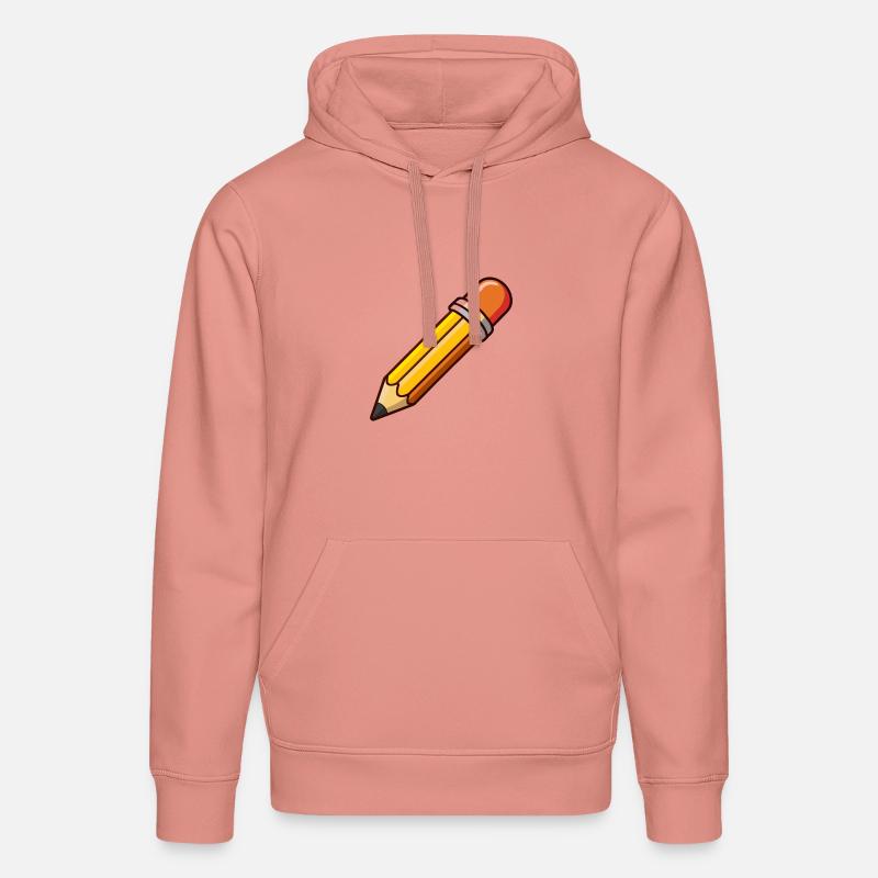 Clipart de dessin animé au crayon - Sweat à capuche bio DRUMMER Stanley/Stella Unisexe - rose poudré