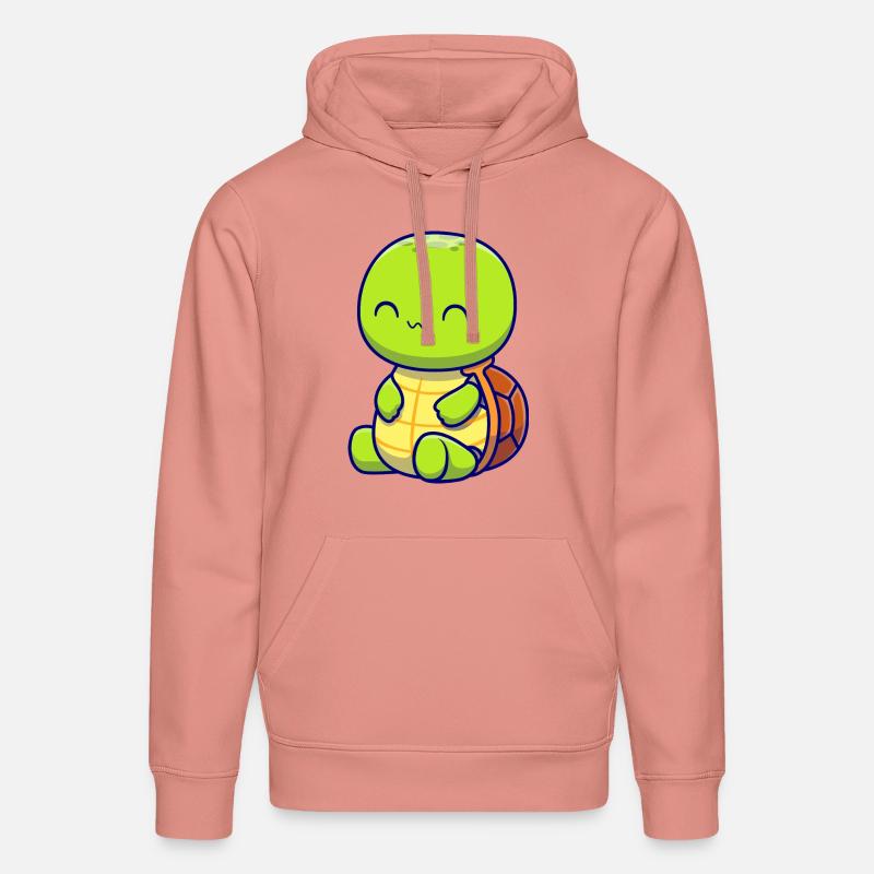 Tortue heureuse profitant simplement de la vie - Sweat à capuche bio DRUMMER Stanley/Stella Unisexe - rose poudré